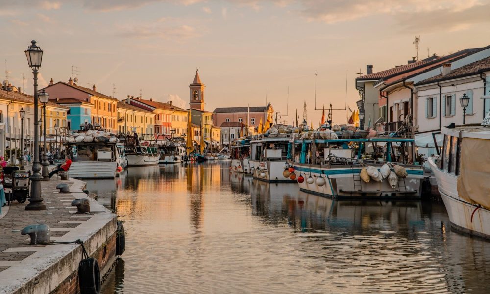 Cesenatico,,Italy,-,August,18,,2020,-,Canal,With,Ships